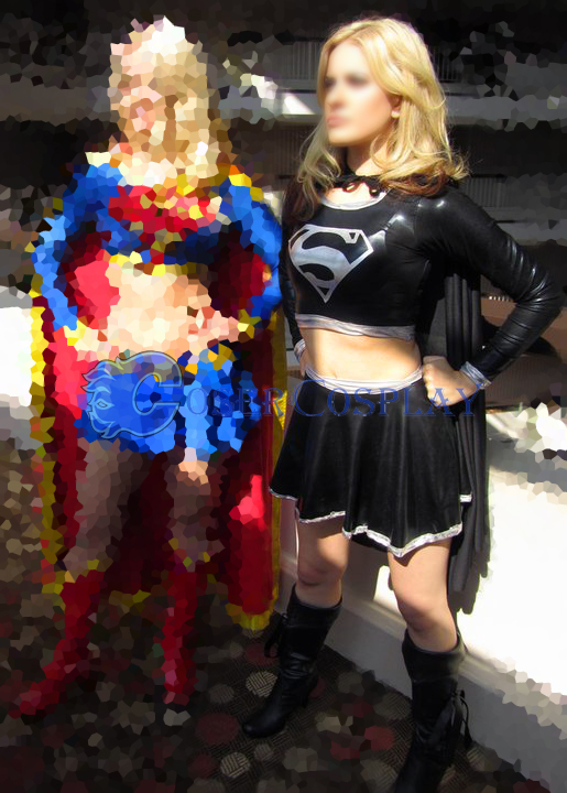 Dark Supergirl Cosplay Costume Black Color